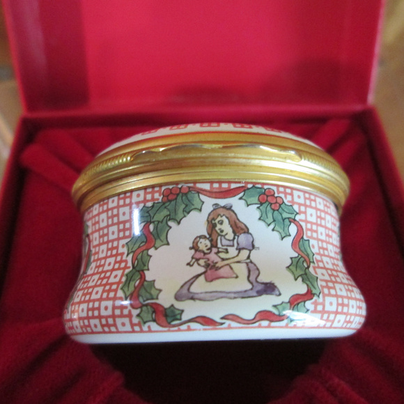 Enamel Trinket Box ROCKING HORSE Christmas 1987